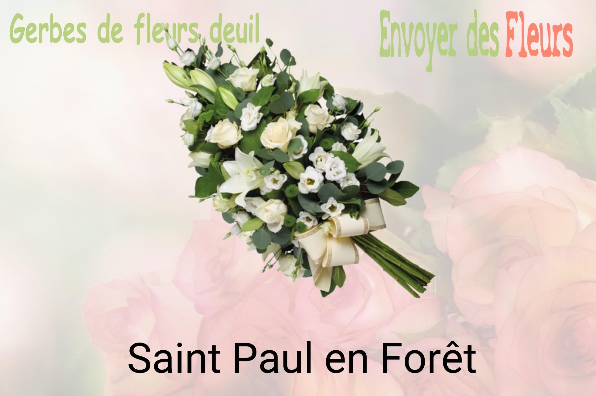 Gerbe de fleurs de deuil livrée à Saint-Paul-en-Forêt